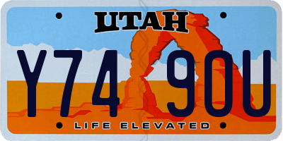 UT license plate Y749OU