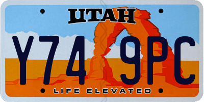 UT license plate Y749PC
