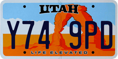 UT license plate Y749PD