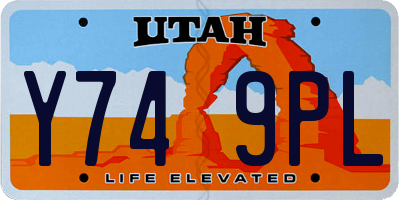 UT license plate Y749PL