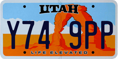 UT license plate Y749PP