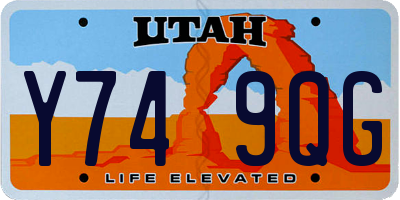 UT license plate Y749QG
