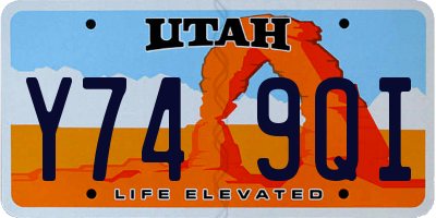 UT license plate Y749QI