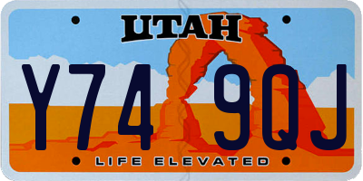 UT license plate Y749QJ