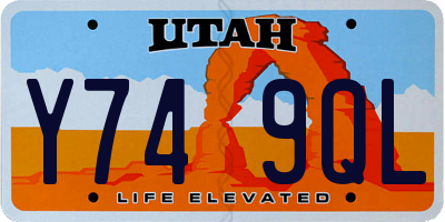 UT license plate Y749QL