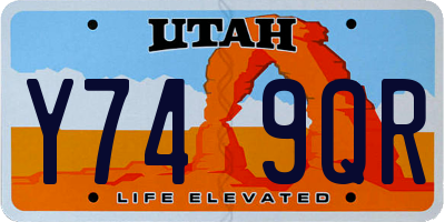UT license plate Y749QR