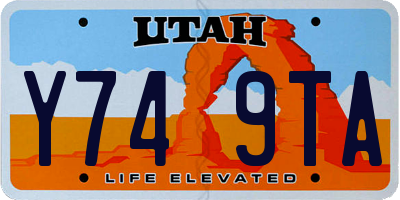 UT license plate Y749TA