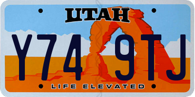 UT license plate Y749TJ