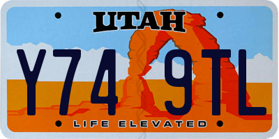 UT license plate Y749TL