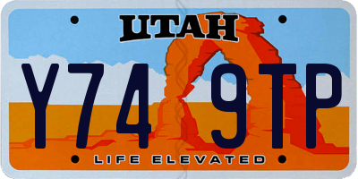 UT license plate Y749TP