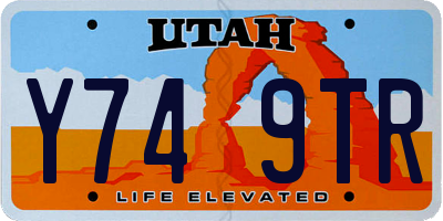 UT license plate Y749TR