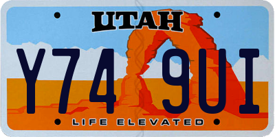 UT license plate Y749UI