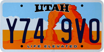 UT license plate Y749VO