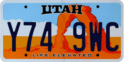 UT license plate Y749WC