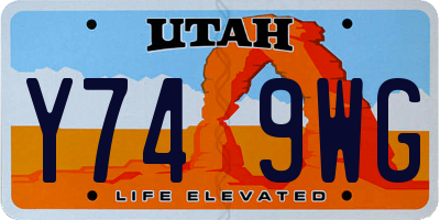 UT license plate Y749WG