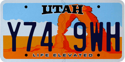 UT license plate Y749WH