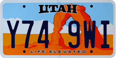 UT license plate Y749WI