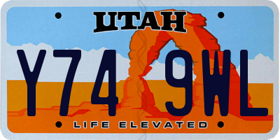 UT license plate Y749WL