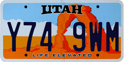 UT license plate Y749WM
