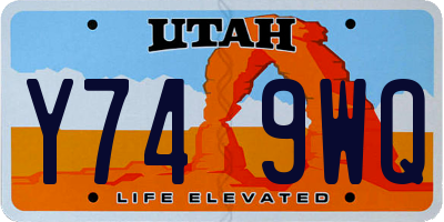 UT license plate Y749WQ