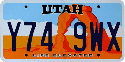 UT license plate Y749WX