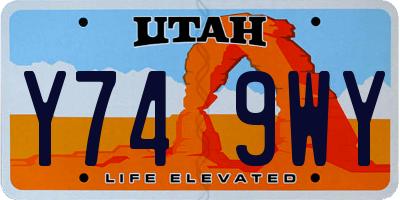 UT license plate Y749WY
