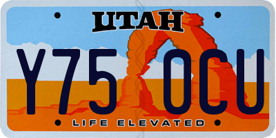 UT license plate Y750CU