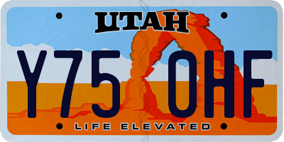 UT license plate Y750HF