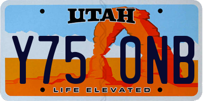 UT license plate Y750NB