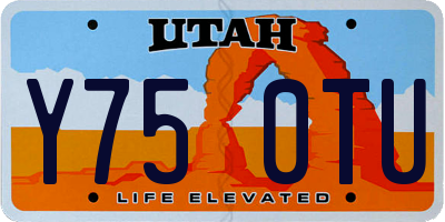 UT license plate Y750TU