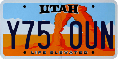 UT license plate Y750UN