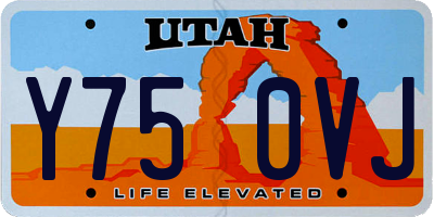 UT license plate Y750VJ