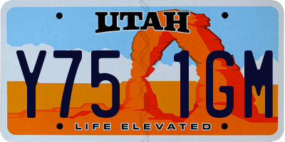UT license plate Y751GM