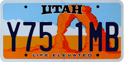 UT license plate Y751MB