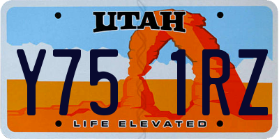 UT license plate Y751RZ