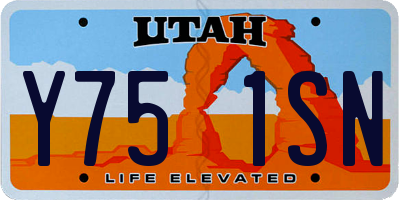 UT license plate Y751SN