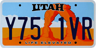UT license plate Y751VR