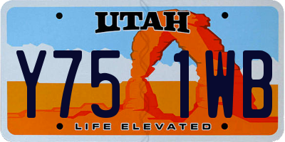 UT license plate Y751WB