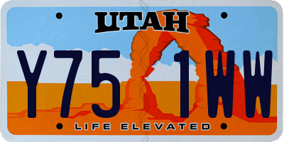 UT license plate Y751WW