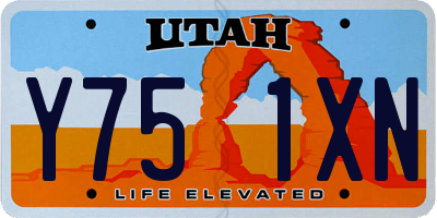 UT license plate Y751XN