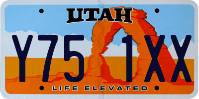 UT license plate Y751XX