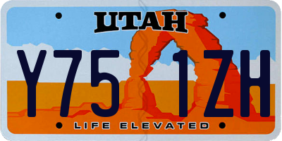 UT license plate Y751ZH