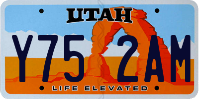 UT license plate Y752AM