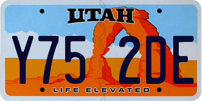 UT license plate Y752DE