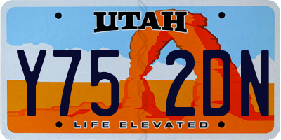 UT license plate Y752DN