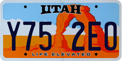 UT license plate Y752EO