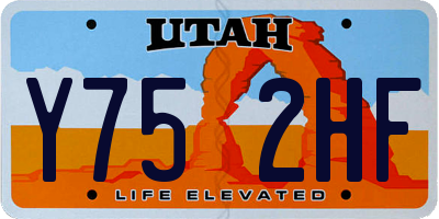UT license plate Y752HF