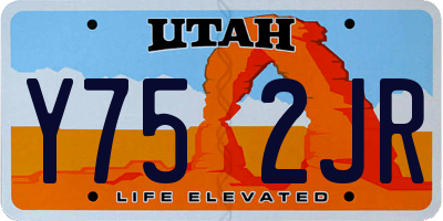 UT license plate Y752JR