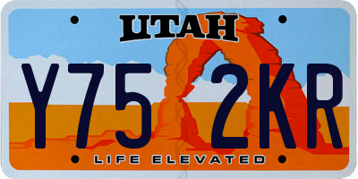 UT license plate Y752KR