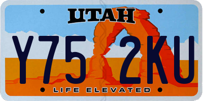 UT license plate Y752KU